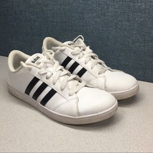 White and Black Adidas Tennis Shoe